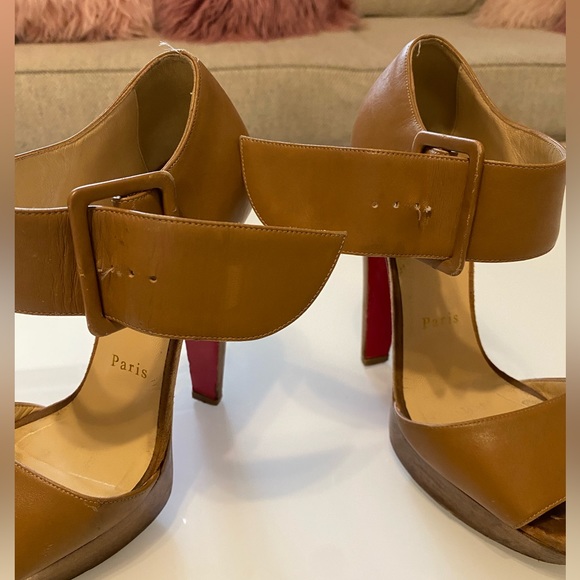 authentic brown louboutin heels - Picture 9 of 15
